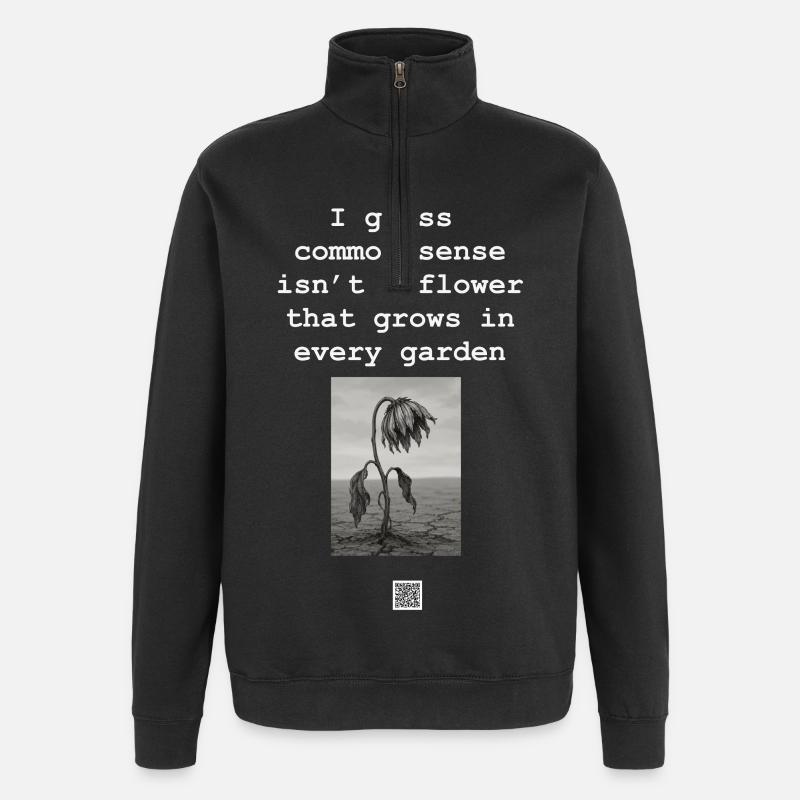 Common Sense - Quarter-Zip Sweatshirt - black