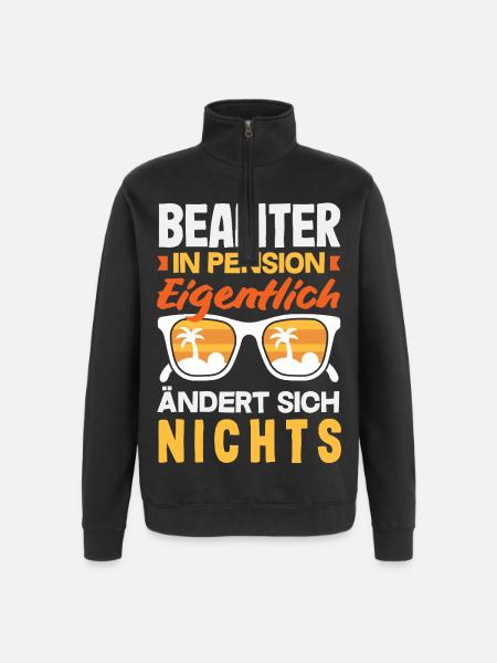 Beamter In Pension Ruhestand - Quarter-Zip-Sweatshirt - Schwarz