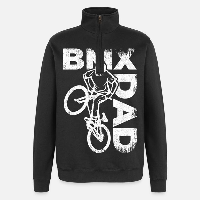 BMX Vater - Quarter-Zip-Sweatshirt - Schwarz