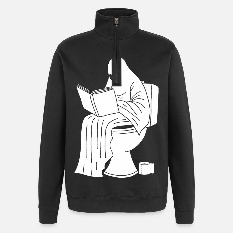 Die Geisterpause - Quarter-Zip-Sweatshirt - Schwarz