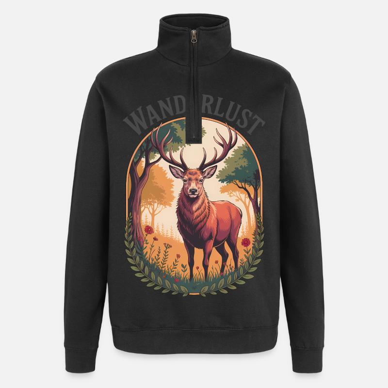 Errance - Sweat à zip 1/4 - noir