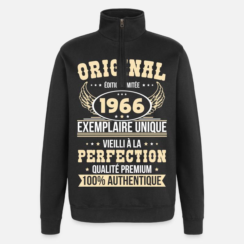 1966 – Unique example – Premium quality - Quarter-Zip Sweatshirt - black