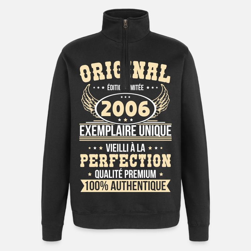 2006 – Unique example – Premium quality - Quarter-Zip Sweatshirt - black