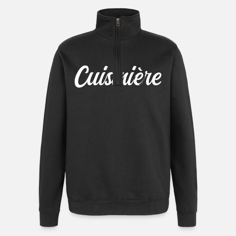 Cuisinière - Sweat à zip 1/4 - noir