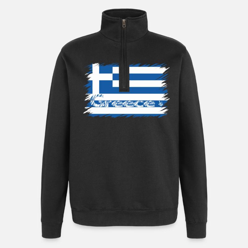Greece - Quarter-Zip Sweatshirt - black