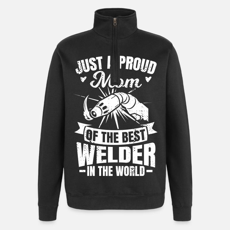 Stolze Mutter des besten Schweißers - Quarter-Zip-Sweatshirt - Schwarz