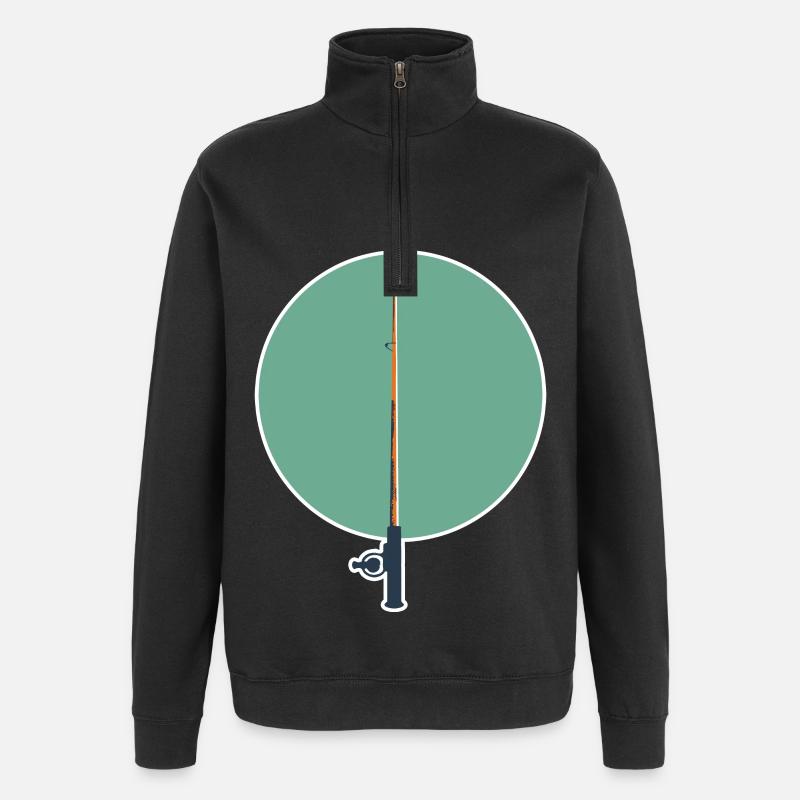 Graphique d’ange - Sweat à zip 1/4 - noir