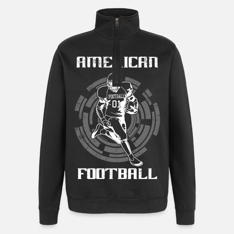 Conception de ballon de football - Sweat à zip 1/4 - noir