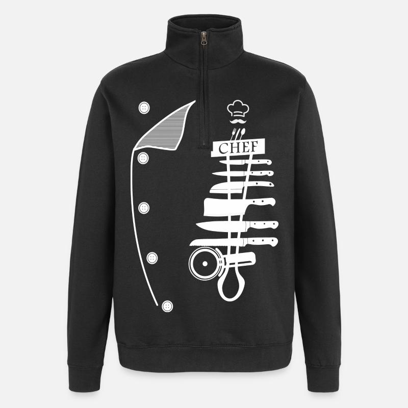 Koch - Quarter-Zip-Sweatshirt - Schwarz