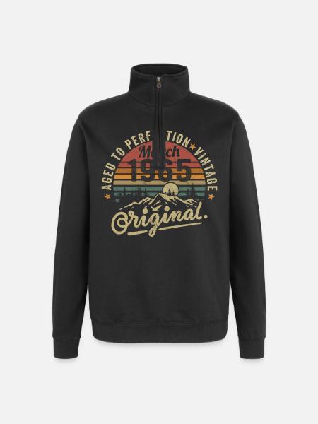 March 1965 - Quarter-Zip Sweatshirt - black