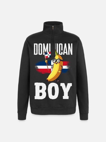 Dominican Republic Flag Dom Rep Pride - Quarter-Zip Sweatshirt - black