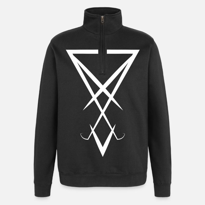 Luzifer-Symbol - Quarter-Zip-Sweatshirt - Schwarz