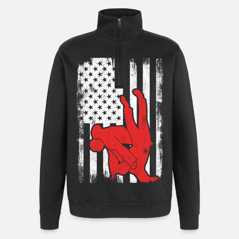 Judo du 4 juillet - Sweat à zip 1/4 - noir