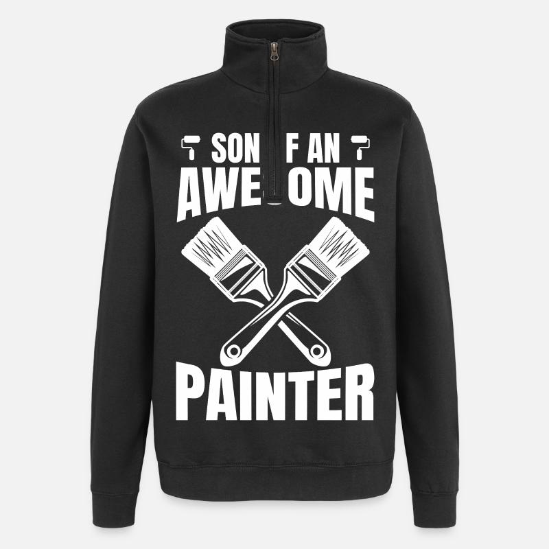 Maler Lackierer Sohn - Quarter-Zip-Sweatshirt - Schwarz
