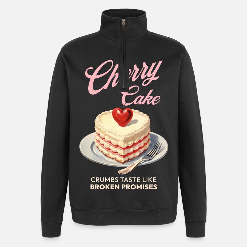 Cherries Cherry Pie Baking Gift - Quarter-Zip Sweatshirt - black