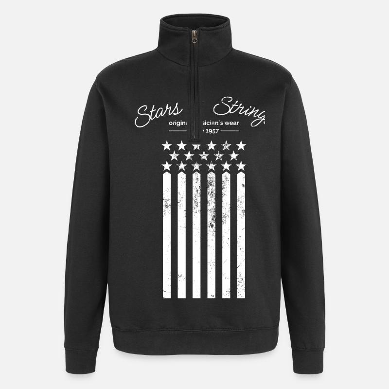 Stars and Strings - Quarter-Zip Sweatshirt - black