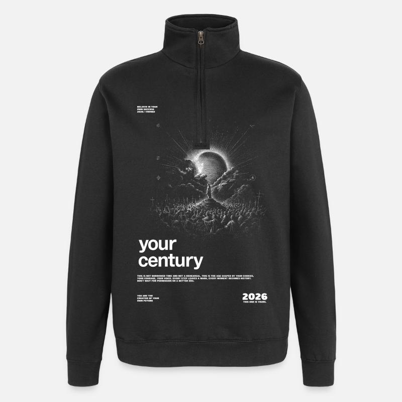 Votre explosion du siècle - Sweat à zip 1/4 - noir