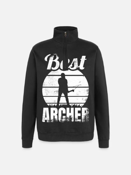 Best Archer - Quarter-Zip Sweatshirt - black
