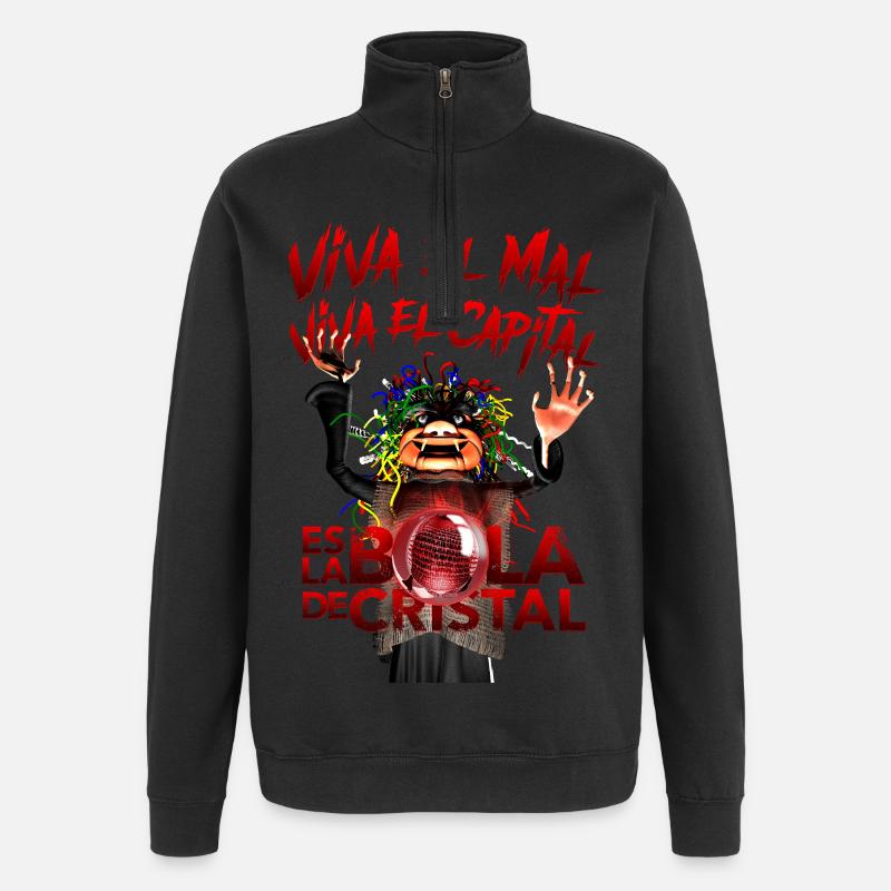 Die Hexen-Panne - es lebe das Böse, es lebe das Kapital - Quarter-Zip-Sweatshirt - Schwarz