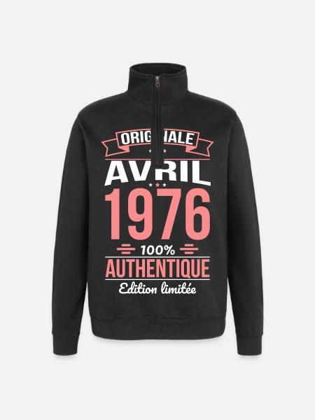 50th Anniversary - Original - April 1976 - Quarter-Zip Sweatshirt - black