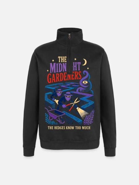 Mysteriöse Mitternachtsgärtner - Quarter-Zip-Sweatshirt - Schwarz