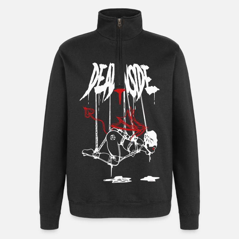 Abstract Fire Bolt - Quarter-Zip Sweatshirt - black