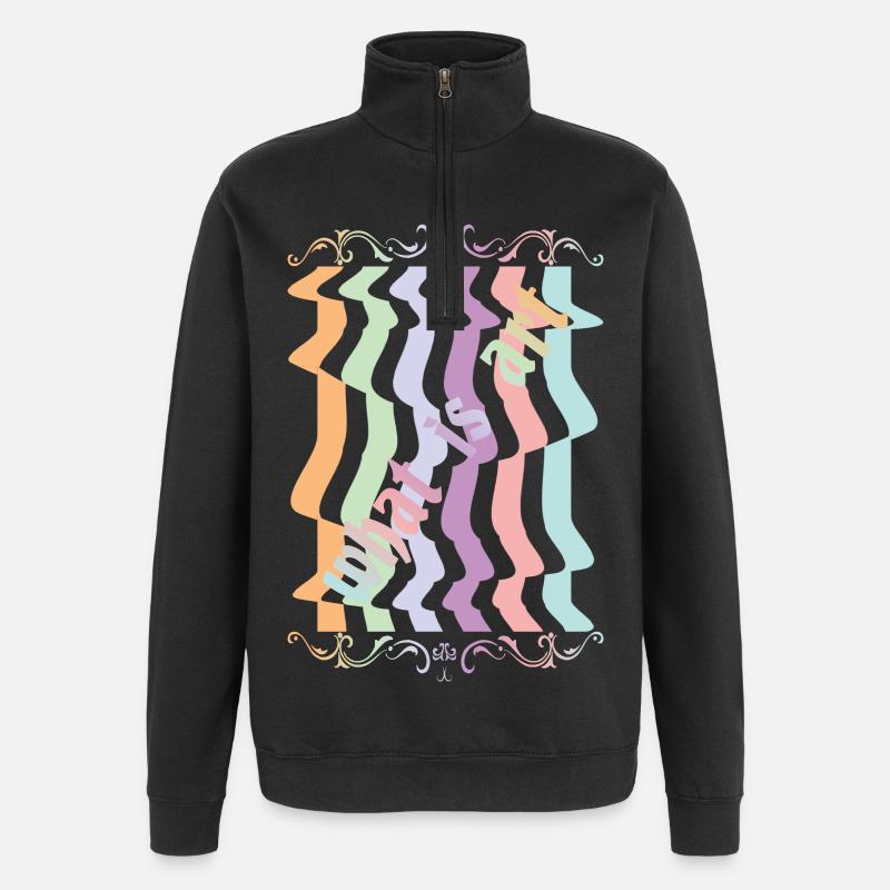 Abstract art - Quarter-Zip Sweatshirt - black