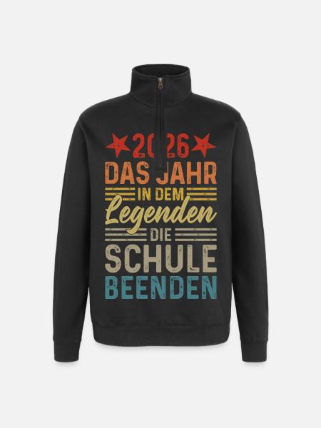 2026 The Year Legends Finish School - Quarter-Zip Sweatshirt - black