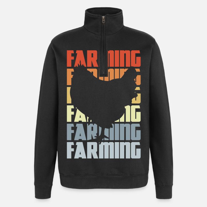 Élevage de poulets d’élevage - Sweat à zip 1/4 - noir