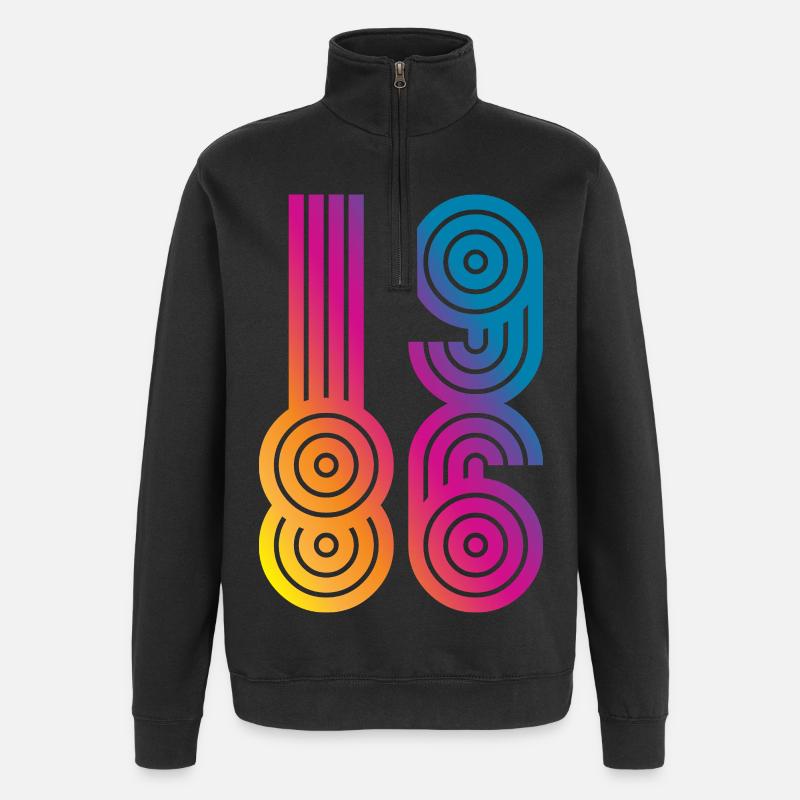 86 Eight Six 1986 - Quarter-Zip-Sweatshirt - Schwarz