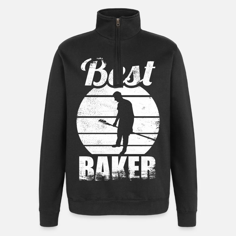 Bester Bäcker - Quarter-Zip-Sweatshirt - Schwarz