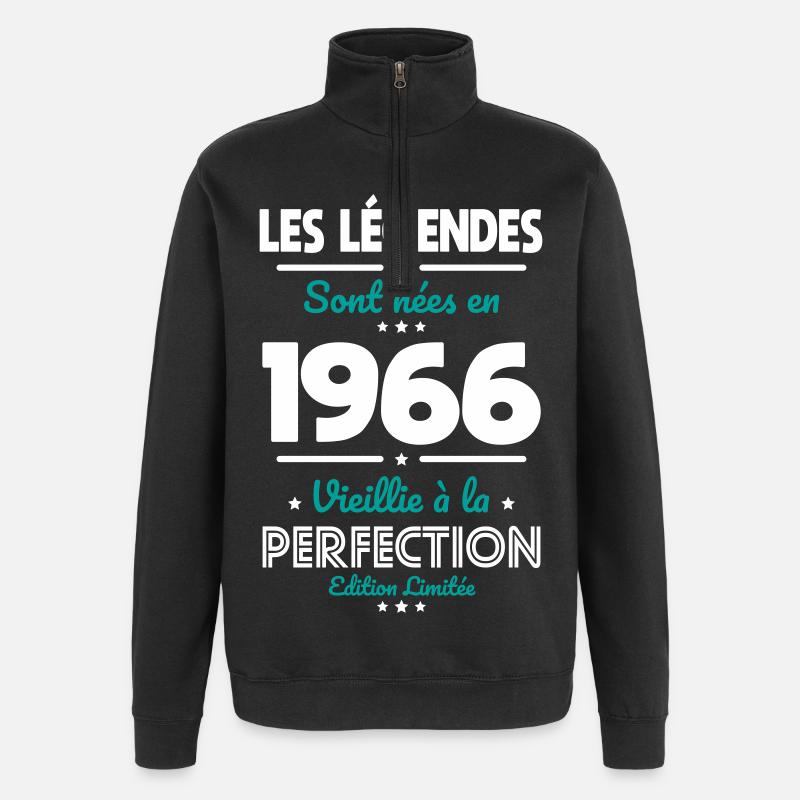 1966 – Legends – Perfekt gereift - Quarter-Zip-Sweatshirt - Schwarz
