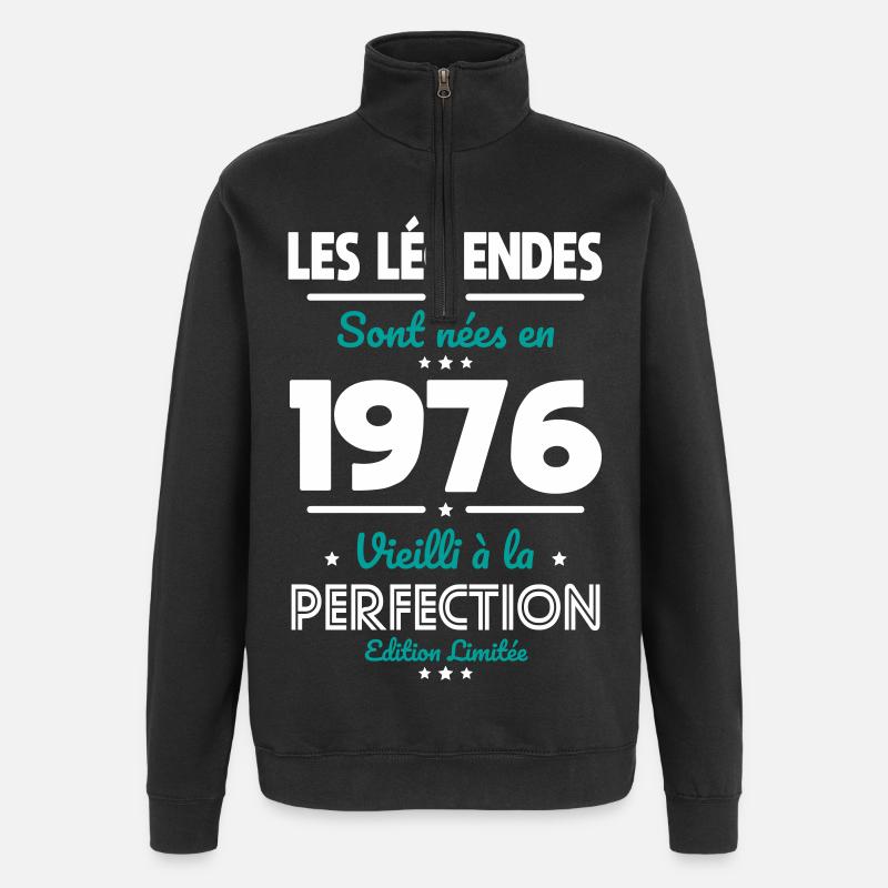 1976 – Legends – Perfekt gereift - Quarter-Zip-Sweatshirt - Schwarz