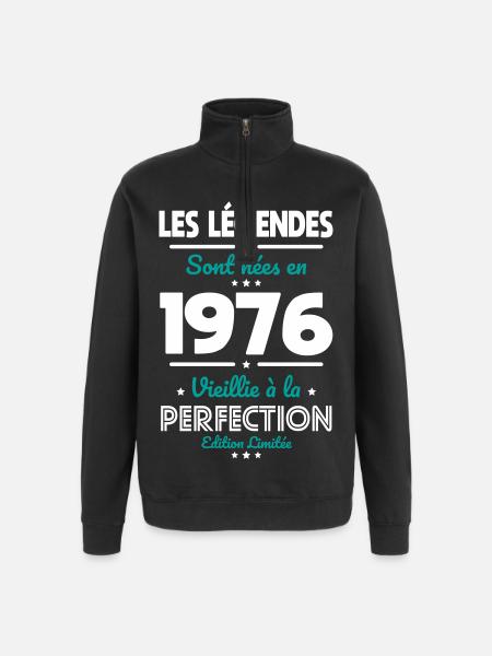 1976 – Legends – Perfekt gereift - Quarter-Zip-Sweatshirt - Schwarz
