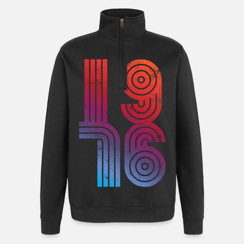Millésime 1976 - Sweat à zip 1/4 - noir