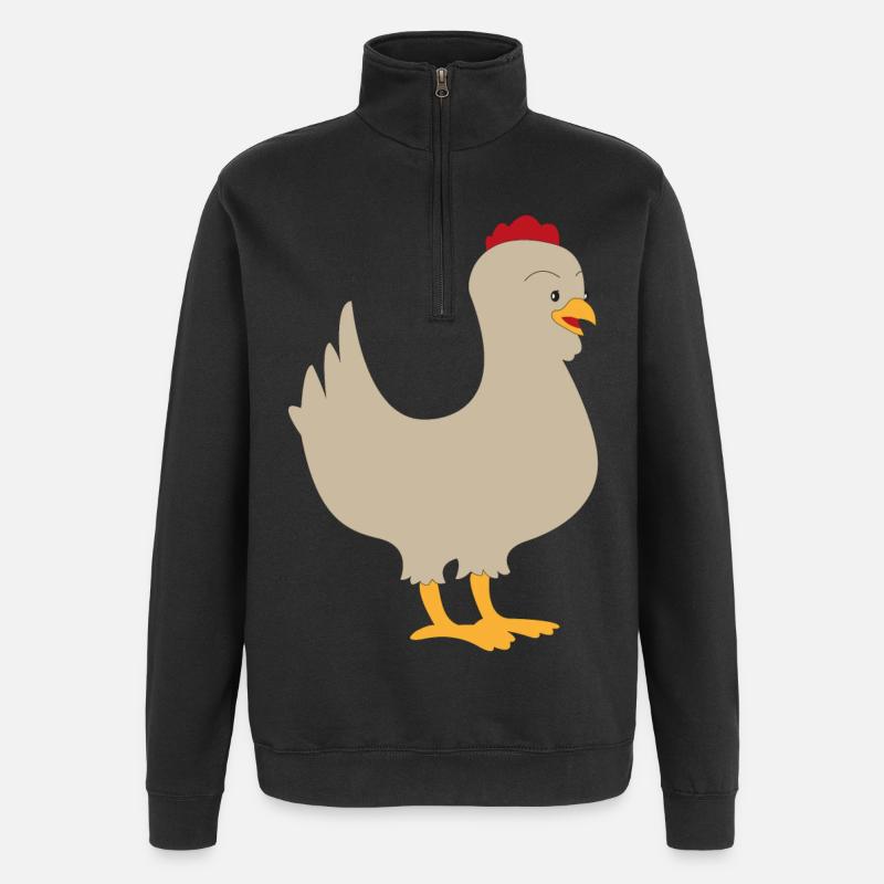 chicken - Quarter-Zip Sweatshirt - black