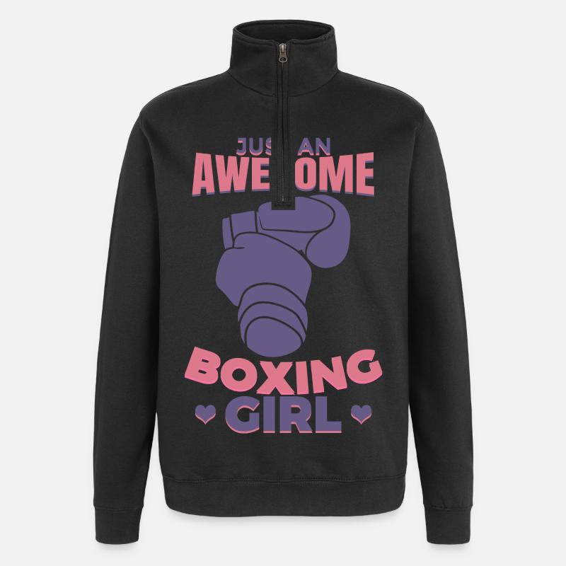 Boxerin - Quarter-Zip-Sweatshirt - Schwarz