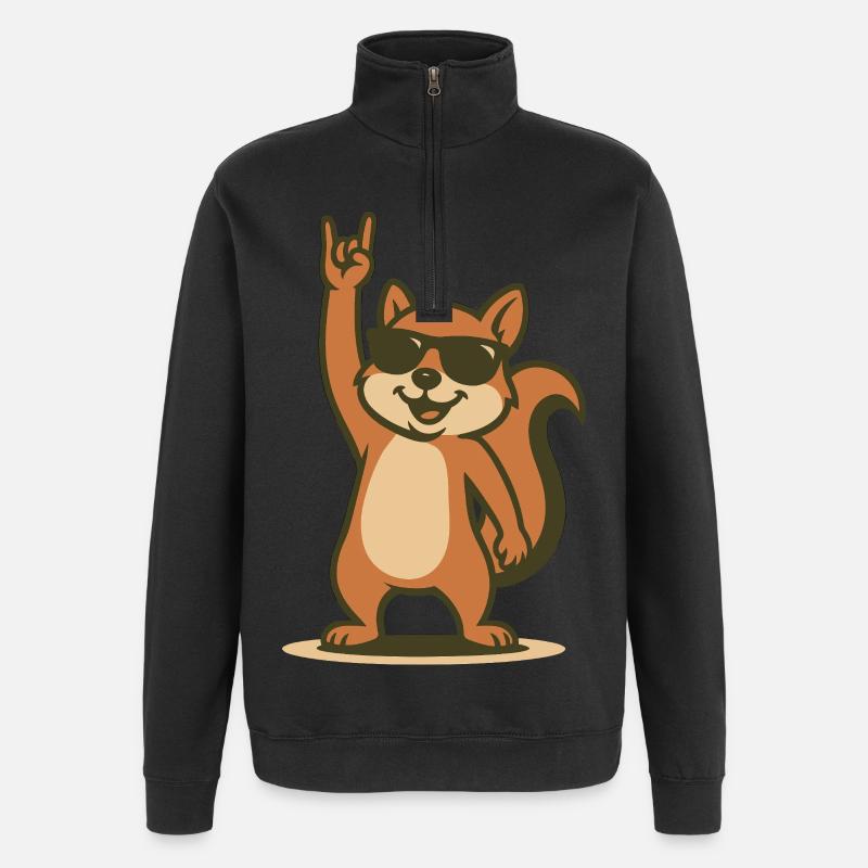 Rock’n’Roll Nussknacker - Quarter-Zip-Sweatshirt - Schwarz