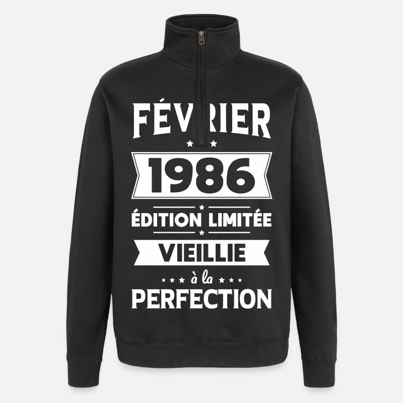 40. Jubiläum – Februar 1986 Perfektion - Quarter-Zip-Sweatshirt - Schwarz