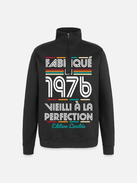 1976 – Made – Aged to perfection - Quarter-Zip Sweatshirt - black