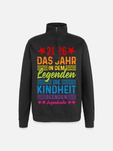 2026 The Year Legends End Childhood - Quarter-Zip Sweatshirt - black
