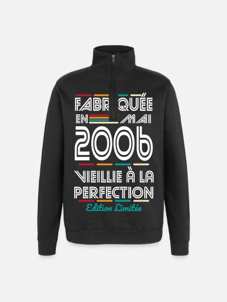 20th Anniversary - Made in May 2006 - Quarter-Zip Sweatshirt - black