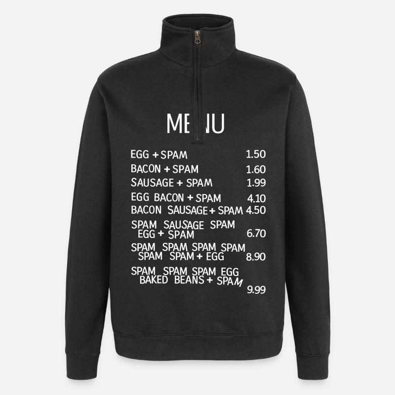Menu Alimentaire Particulièrement Saugrenu - Sweat à zip 1/4 - noir