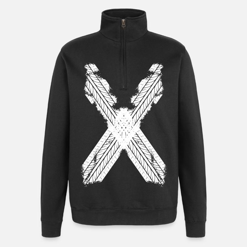 REIFENSPUR - Quarter-Zip-Sweatshirt - Schwarz