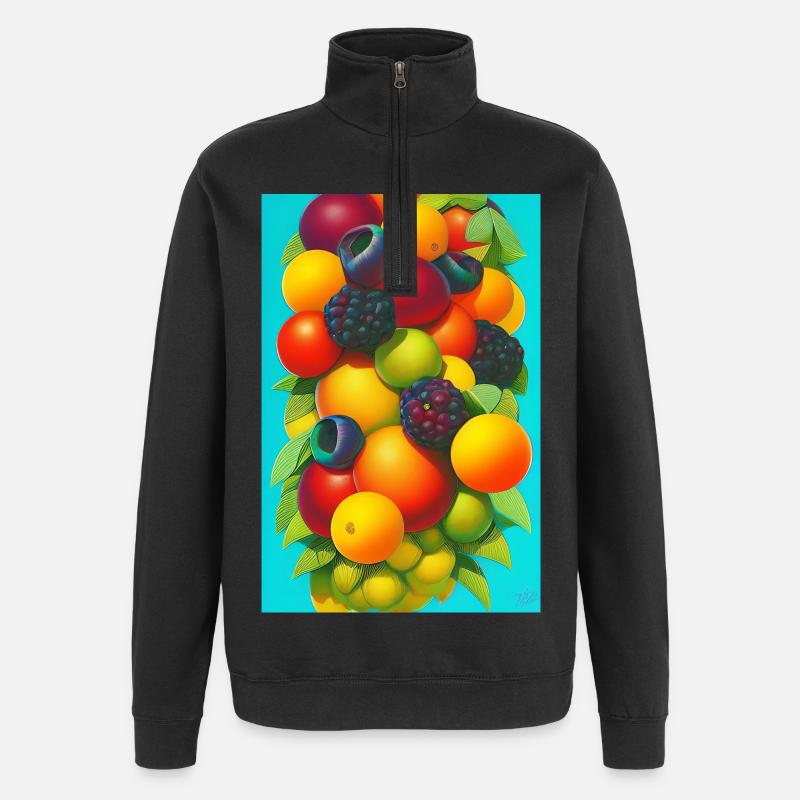 Fruit - Quarter-Zip Sweatshirt - black