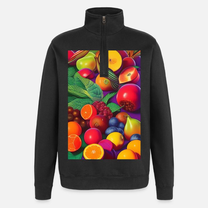 Fruit - Quarter-Zip Sweatshirt - black