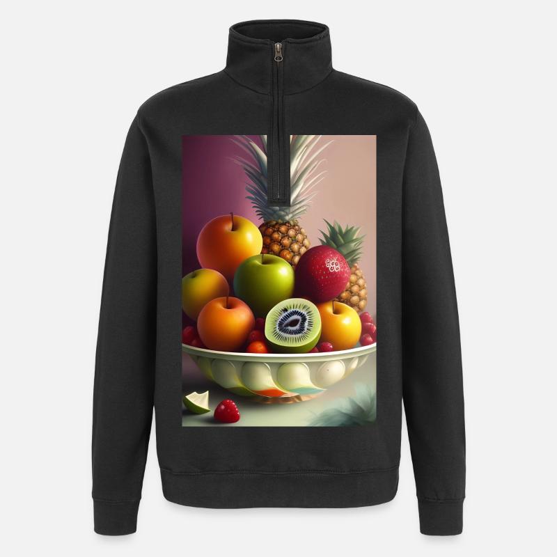 Fruit - Quarter-Zip Sweatshirt - black
