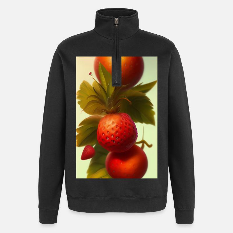 Fraise - Sweat à zip 1/4 - noir