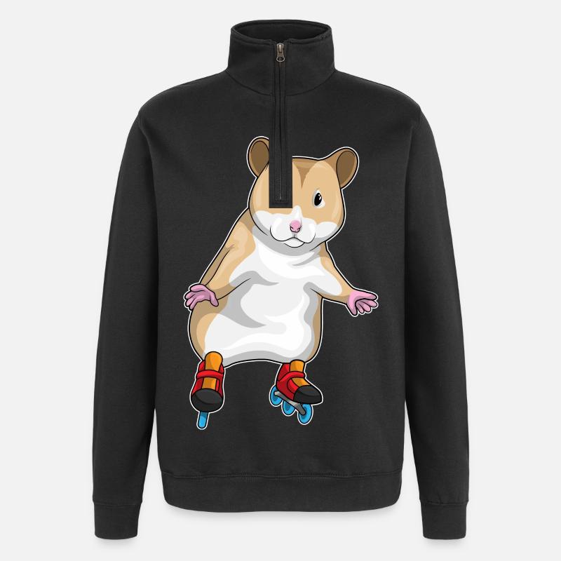 Hamster Inline skating Inline skates - Quarter-Zip-Sweatshirt - Schwarz