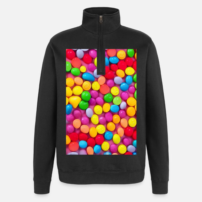 Bonbons - Quarter-Zip-Sweatshirt - Schwarz